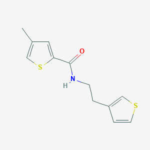 molecular formula C12H13NOS2 B2465049 4-甲基-N-(2-(噻吩-3-基)乙基)噻吩-2-甲酰胺 CAS No. 1251684-61-3