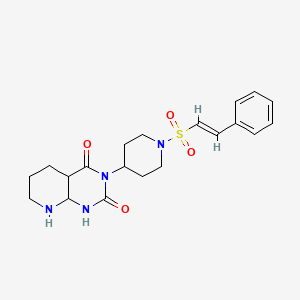 molecular formula C20H20N4O4S B2465054 3-{1-[(E)-2-phenylethenesulfonyl]piperidin-4-yl}-1H,2H,3H,4H-pyrido[2,3-d]pyrimidine-2,4-dione CAS No. 2035019-03-3