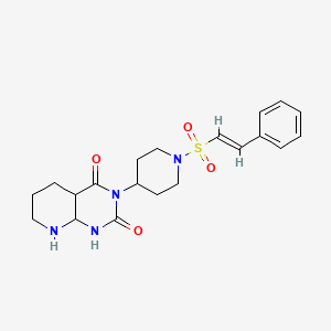 molecular formula C20H20N4O4S B2465054 3-{1-[(E)-2-苯乙烯磺酰]哌啶-4-基}-1H,2H,3H,4H-吡啶并[2,3-d]嘧啶-2,4-二酮 CAS No. 2035019-03-3