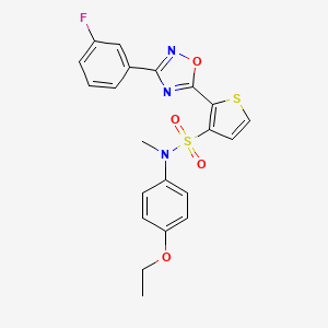 N-(4-ethoxyphenyl)-2-[3-(3-fluorophenyl)-1,2,4-oxadiazol-5-yl]-N-methylthiophene-3-sulfonamide
