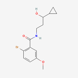 2-bromo-N-(3-cyclopropyl-3-hydroxypropyl)-5-methoxybenzamide