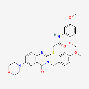 N-(2,5-dimethoxyphenyl)-2-((3-(4-methoxybenzyl)-6-morpholino-4-oxo-3,4-dihydroquinazolin-2-yl)thio)acetamide