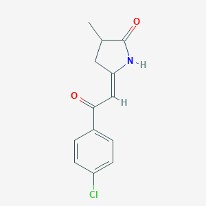 molecular formula C13H12ClNO2 B246508 5-[2-(4-Chlorophenyl)-2-oxoethylidene]-3-methyl-2-pyrrolidinone 
