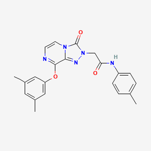 molecular formula C22H21N5O3 B2465088 2-[8-(3,5-dimethylphenoxy)-3-oxo[1,2,4]triazolo[4,3-a]pyrazin-2(3H)-yl]-N-(4-methylphenyl)acetamide CAS No. 1251707-11-5