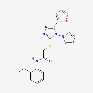 N-(2-ethylphenyl)-2-{[5-(furan-2-yl)-4-(1H-pyrrol-1-yl)-4H-1,2,4-triazol-3-yl]sulfanyl}acetamide