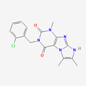 molecular formula C17H16ClN5O2 B2465091 3-(2-氯苄基)-1,6,7-三甲基-1H-咪唑并[2,1-f]嘌呤-2,4(3H,8H)-二酮 CAS No. 919031-59-7