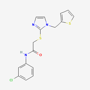 N-(3-chlorophenyl)-2-((1-(thiophen-2-ylmethyl)-1H-imidazol-2-yl)thio)acetamide