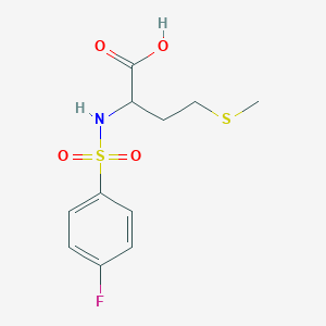 2-[(4-Fluorophenyl)sulfonylamino]-4-methylsulfanylbutanoic acid