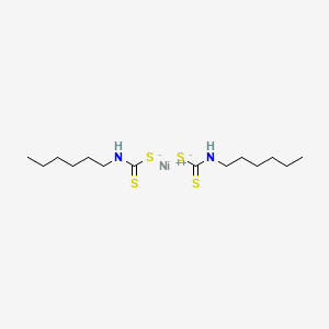 molecular formula C14H28N2NiS4 B2465104 Bis[(hexylcarbamothioyl)sulfanyl]nickel CAS No. 23409-09-8