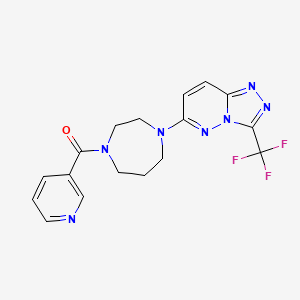 Pyridin-3-yl-[4-[3-(trifluoromethyl)-[1,2,4]triazolo[4,3-b]pyridazin-6-yl]-1,4-diazepan-1-yl]methanone
