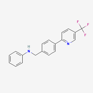 N-({4-[5-(trifluoromethyl)pyridin-2-yl]phenyl}methyl)aniline