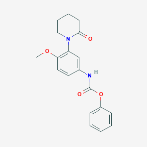 Phenyl (4-methoxy-3-(2-oxopiperidin-1-yl)phenyl)carbamate