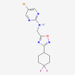 5-bromo-N-{[3-(4,4-difluorocyclohexyl)-1,2,4-oxadiazol-5-yl]methyl}pyrimidin-2-amine