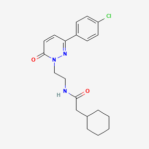 N-(2-(3-(4-chlorophenyl)-6-oxopyridazin-1(6H)-yl)ethyl)-2-cyclohexylacetamide