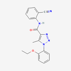 molecular formula C19H17N5O2 B2465145 N-(2-cyanophenyl)-1-(2-ethoxyphenyl)-5-methyl-1H-1,2,3-triazole-4-carboxamide CAS No. 878735-52-5