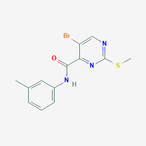 molecular formula C13H12BrN3OS B2465148 5-bromo-N-(3-methylphenyl)-2-(methylsulfanyl)pyrimidine-4-carboxamide CAS No. 880791-71-9