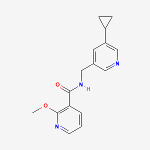 molecular formula C16H17N3O2 B2465158 N-((5-cyclopropylpyridin-3-yl)methyl)-2-methoxynicotinamide CAS No. 2034616-02-7