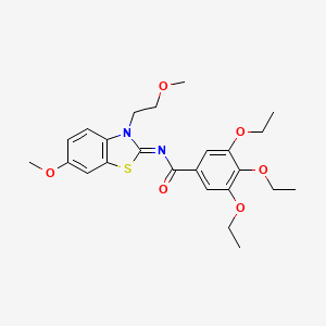 (Z)-3,4,5-triethoxy-N-(6-methoxy-3-(2-methoxyethyl)benzo[d]thiazol-2(3H)-ylidene)benzamide