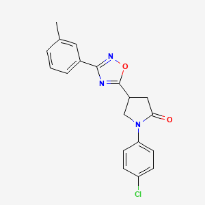 molecular formula C19H16ClN3O2 B2465164 1-(4-Chlorophenyl)-4-[3-(3-methylphenyl)-1,2,4-oxadiazol-5-yl]pyrrolidin-2-one CAS No. 941917-68-6
