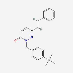 molecular formula C23H24N2O B2465166 2-(4-(Tert-butyl)benzyl)-6-styryl-3(2H)-pyridazinone CAS No. 306980-06-3