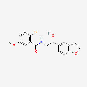 molecular formula C18H18BrNO4 B2465168 2-bromo-N-(2-(2,3-dihydrobenzofuran-5-yl)-2-hydroxyethyl)-5-methoxybenzamide CAS No. 1421457-08-0