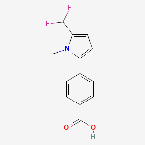 4-[5-(Difluoromethyl)-1-methylpyrrol-2-yl]benzoic acid