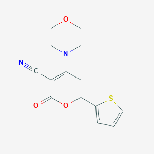 molecular formula C14H12N2O3S B246518 4-(4-morpholinyl)-2-oxo-6-(2-thienyl)-2H-pyran-3-carbonitrile 