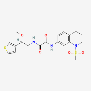 N1-(2-methoxy-2-(thiophen-3-yl)ethyl)-N2-(1-(methylsulfonyl)-1,2,3,4-tetrahydroquinolin-7-yl)oxalamide