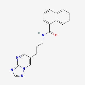 molecular formula C19H17N5O B2465220 N-(3-([1,2,4]三唑并[1,5-a]嘧啶-6-基)丙基)-1-萘酰胺 CAS No. 2034558-24-0