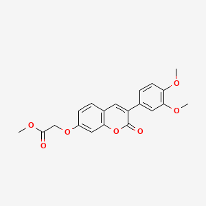 molecular formula C20H18O7 B2465223 2-{[3-(3,4-二甲氧基苯基)-2-氧代-2H-色烯-7-基]氧基}乙酸甲酯 CAS No. 714204-88-3