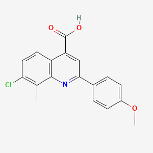 7-Chloro-2-(4-methoxyphenyl)-8-methylquinoline-4-carboxylic acid