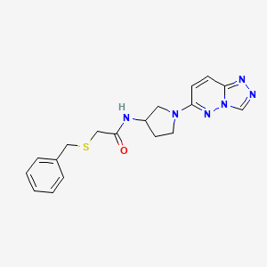 N-(1-([1,2,4]triazolo[4,3-b]pyridazin-6-yl)pyrrolidin-3-yl)-2-(benzylthio)acetamide
