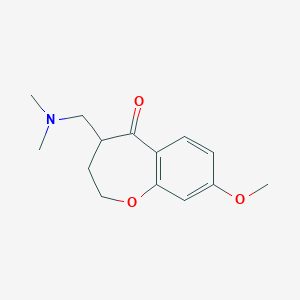 molecular formula C14H19NO3 B246526 4-[(dimethylamino)methyl]-8-methoxy-3,4-dihydro-1-benzoxepin-5(2H)-one 