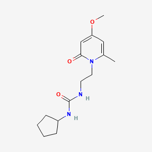 molecular formula C15H23N3O3 B2465274 1-环戊基-3-(2-(4-甲氧基-6-甲基-2-氧代吡啶-1(2H)-基)乙基)脲 CAS No. 2034246-80-3