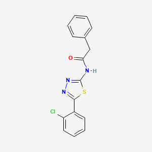 molecular formula C16H12ClN3OS B2465276 N-(5-(2-chlorophenyl)-1,3,4-thiadiazol-2-yl)-2-phenylacetamide CAS No. 392241-76-8