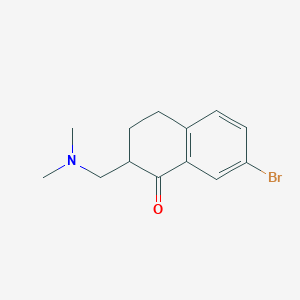 molecular formula C13H16BrNO B246528 7-Bromo-2-dimethylaminomethyl-1-tetralone 