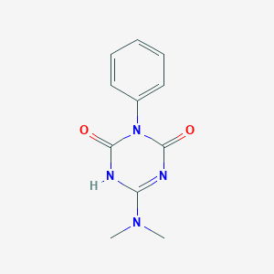 molecular formula C11H12N4O2 B2465283 6-(dimethylamino)-3-phenyl-1H-1,3,5-triazine-2,4-dione CAS No. 2260936-99-8