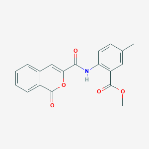 molecular formula C19H15NO5 B2465285 Methyl 5-methyl-2-[(1-oxoisochromene-3-carbonyl)amino]benzoate CAS No. 890646-64-7