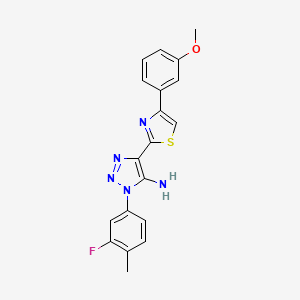 1-(3-fluoro-4-methylphenyl)-4-[4-(3-methoxyphenyl)-1,3-thiazol-2-yl]-1H-1,2,3-triazol-5-amine