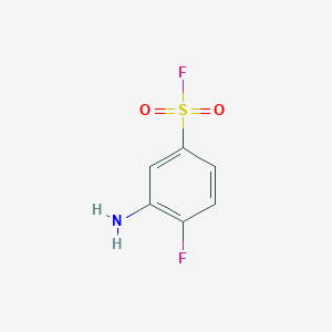 molecular formula C6H5F2NO2S B2465292 3-Amino-4-fluorobenzene-1-sulfonyl fluoride CAS No. 2172291-10-8