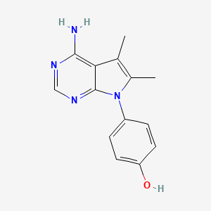 4-(4-amino-5,6-dimethyl-7H-pyrrolo[2,3-d]pyrimidin-7-yl)phenol