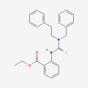 Ethyl 2-(3-benzyl-3-phenethylthioureido)benzoate