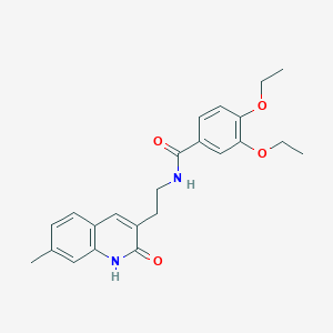 3,4-diethoxy-N-(2-(7-methyl-2-oxo-1,2-dihydroquinolin-3-yl)ethyl)benzamide