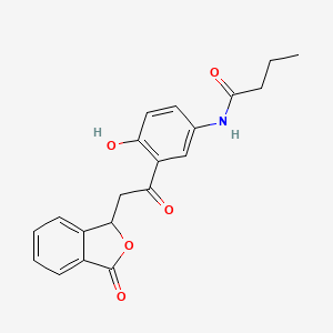 N-(4-hydroxy-3-(2-(3-oxo-1,3-dihydroisobenzofuran-1-yl)acetyl)phenyl)butyramide