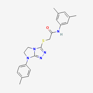 N-(3,5-dimethylphenyl)-2-((7-(p-tolyl)-6,7-dihydro-5H-imidazo[2,1-c][1,2,4]triazol-3-yl)thio)acetamide