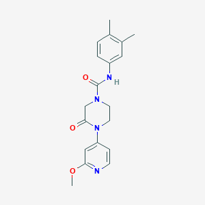N-(3,4-Dimethylphenyl)-4-(2-methoxypyridin-4-yl)-3-oxopiperazine-1-carboxamide