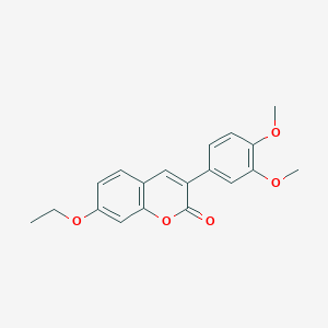 molecular formula C19H18O5 B2465323 3-(3,4-Dimethoxyphenyl)-7-ethoxychromen-2-one CAS No. 869079-78-7