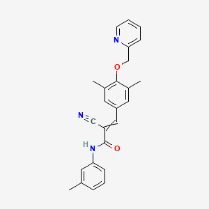 2-cyano-3-{3,5-dimethyl-4-[(pyridin-2-yl)methoxy]phenyl}-N-(3-methylphenyl)prop-2-enamide