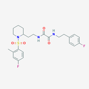 N1-(2-(1-((4-fluoro-2-methylphenyl)sulfonyl)piperidin-2-yl)ethyl)-N2-(4-fluorophenethyl)oxalamide