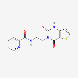 molecular formula C14H12N4O3S B2465338 N-(2-(2,4-dioxo-1,2-dihydrothieno[3,2-d]pyrimidin-3(4H)-yl)ethyl)picolinamide CAS No. 2034323-36-7